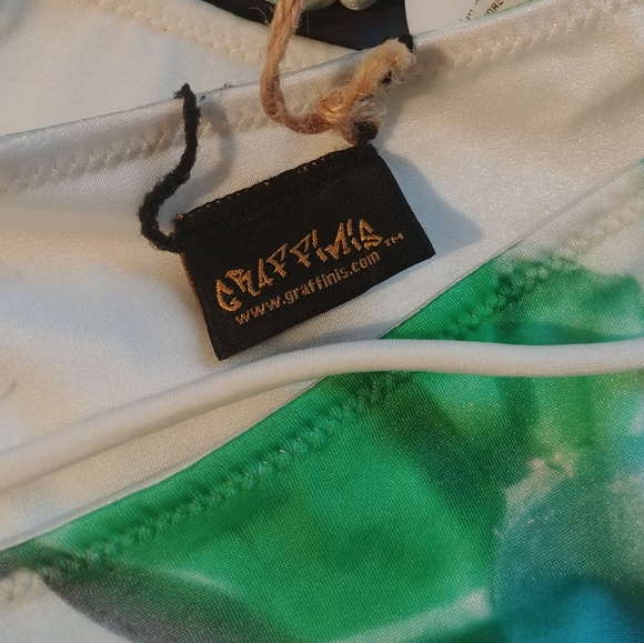 Graffinis swimwear  string bikini seagrass printed - Picture 2 of 2